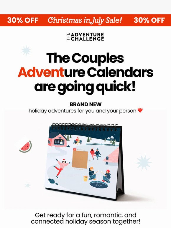 Our new Couples Advent•ure Calendar is on presale!