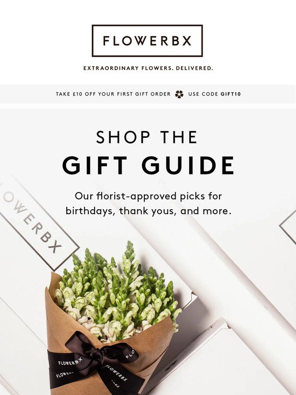 Shop the FLOWERBX gift guide