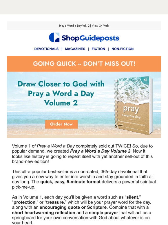 Shopguidepost Org Guideposts: Experience the Amazing Power of a Single Word! | Milled