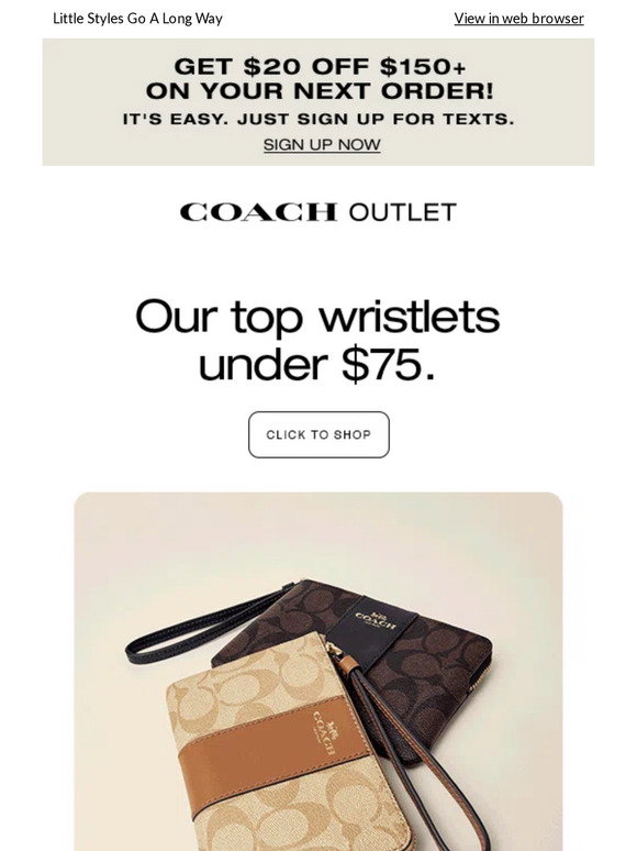 Coach Outlet's Extra 15% Off Frenzy Sale: All Sale Styles Are 75% Off