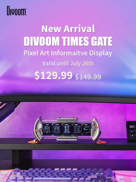 New Arrival---Divoom Times Gate! Let's explore the fun of pixel art informative display