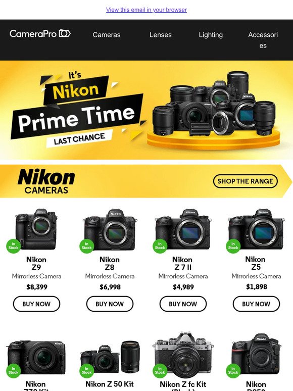 Hurry! Up to 10% Off Nikon Gear Ends Today - Act Fast!