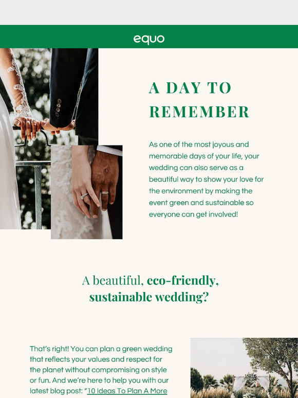 🌼💚 Say "I Do" to Sustainable Wedding with EQUO 🌈🌍