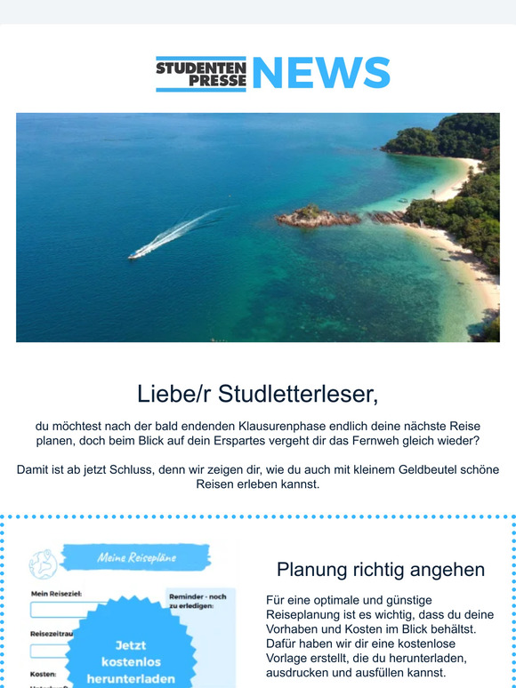 🌴 Günstiges Reisen im Studium - so geht’s 🚀