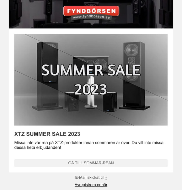 Sommar-REA på XTZ-produkter