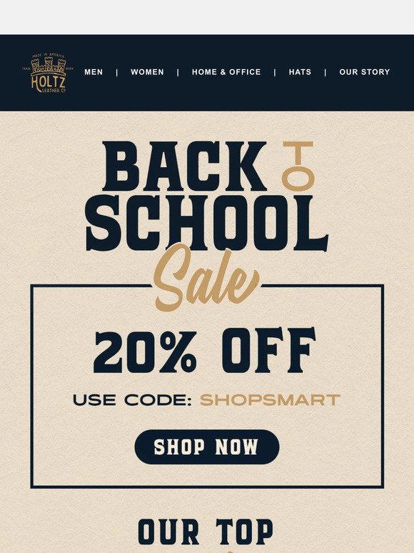 Score Straight A's with our Back-to-School Sale!