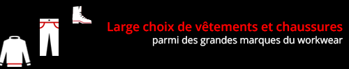 Large choix de vêtements de travail et EPI