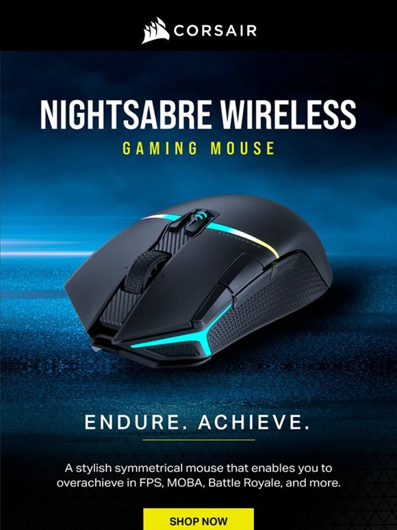 Endure and Achieve Any Victory with NIGHTSABRE WIRELESS GAMING MOUSE