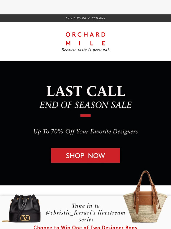 EARLY ACCESS: Last Call Sale