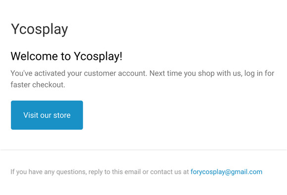 Customer account confirmation