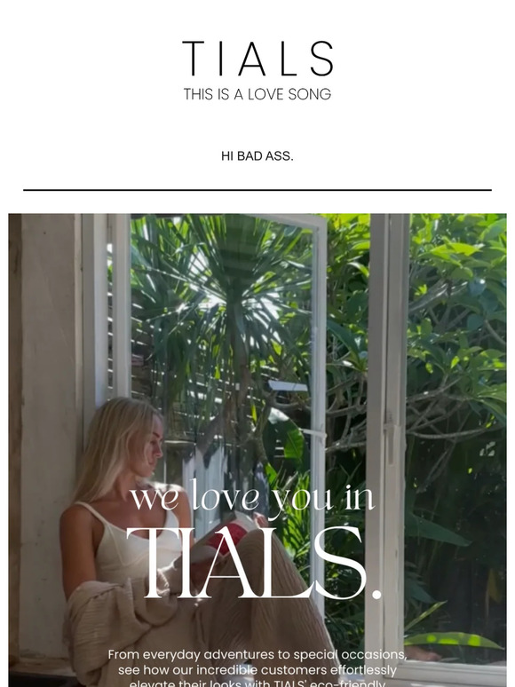 TIALS as seen on you 🖤