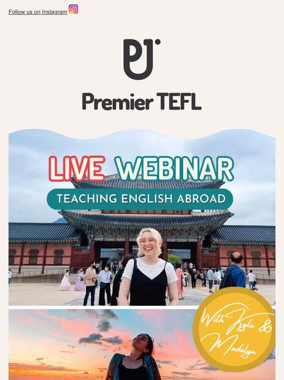 💻 Live Webinar: Teaching English Abroad