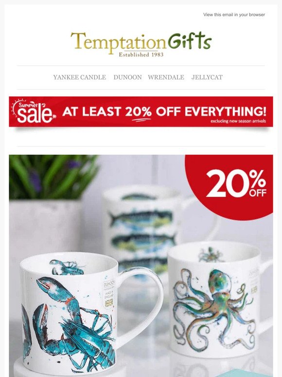 Summer Sale: 20% OFF Dunoon Seaside Mugs + Stoneglow Candles!