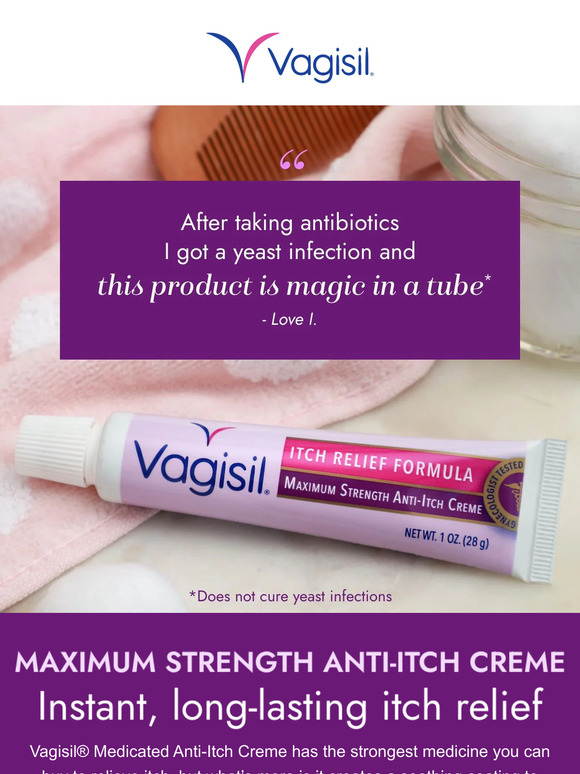 Works like magic to help stop intense YEAST INFECTION itch