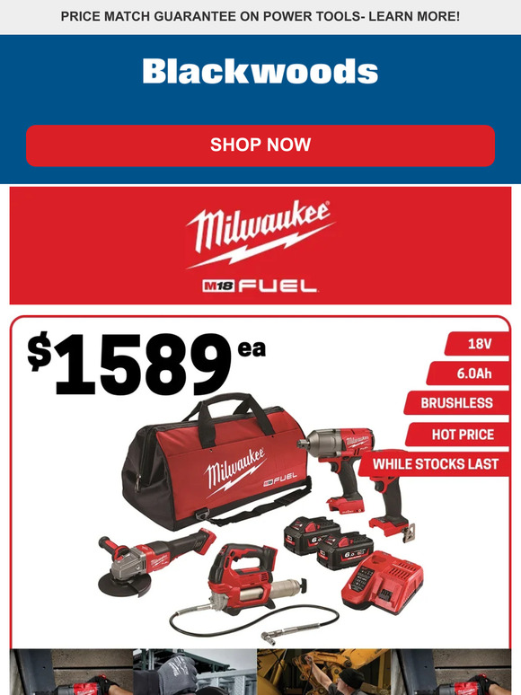 Milwaukee M18 4 Piece Power Pack!