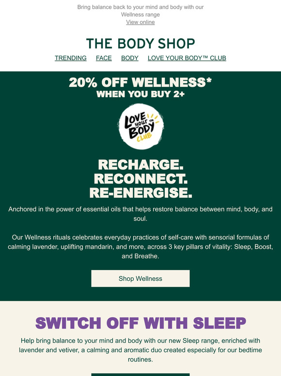 You deserve a bit of TLC - snap up 20% off our Sleep, Boost & Breathe routines*.