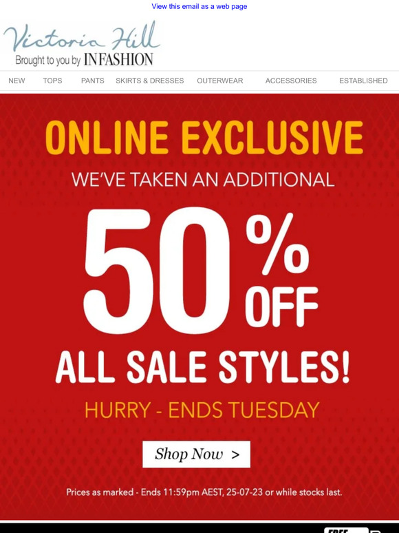 Online Exclusive | Extra 50% Off Sale