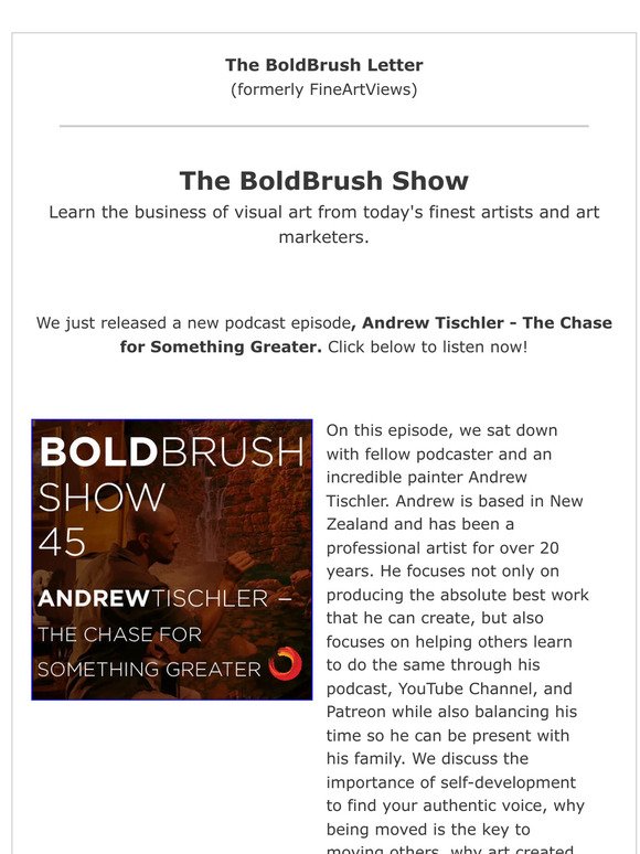 New Podcast Episode:Andrew Tischler - The Chase for Something Greater