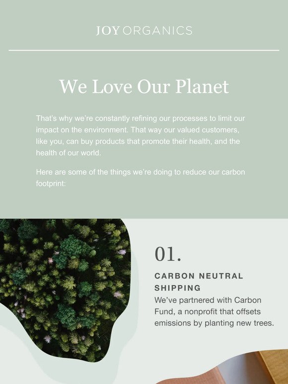Being an eco-friendly brand!