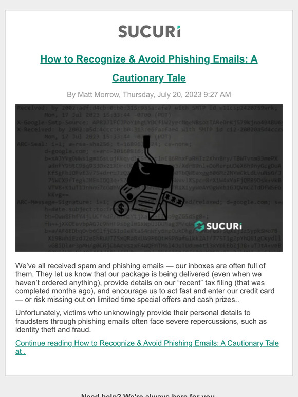 How to Recognize & Avoid Phishing Emails: A Cautionary Tale
