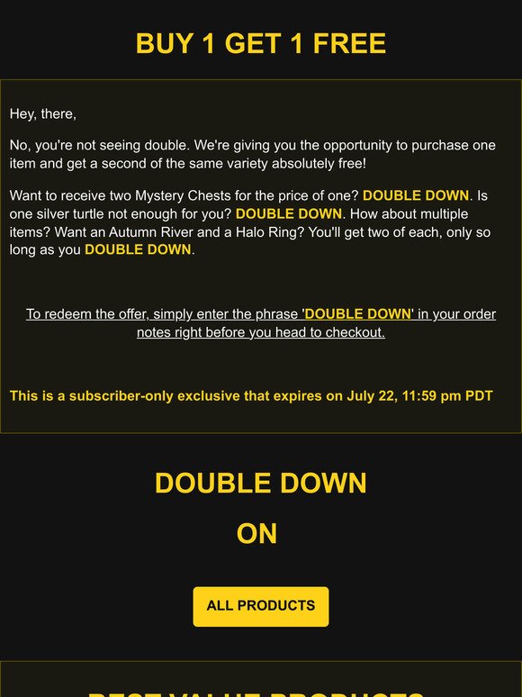 Unlock Double Magic – Exclusive to Subscribers!