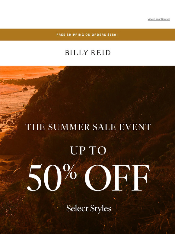 Billy Reid Inc. Email Newsletters Shop Sales Discounts and