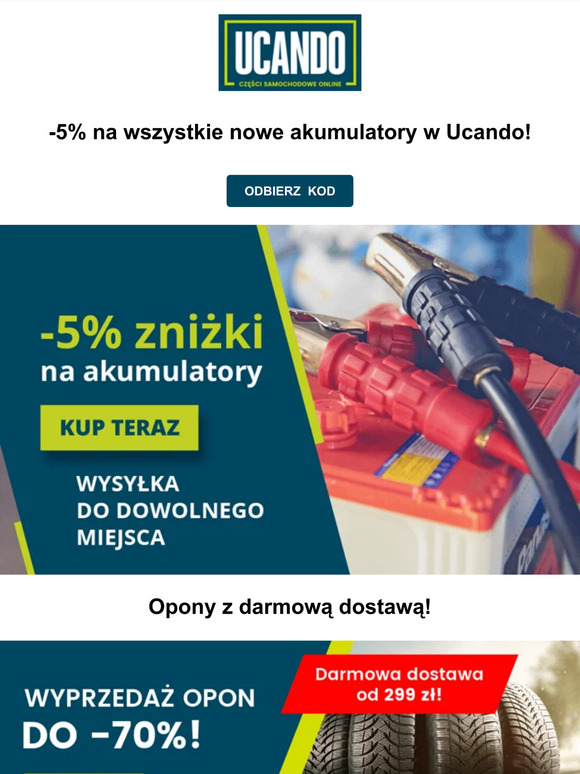 ✅ -5% na akumulatory w Ucando