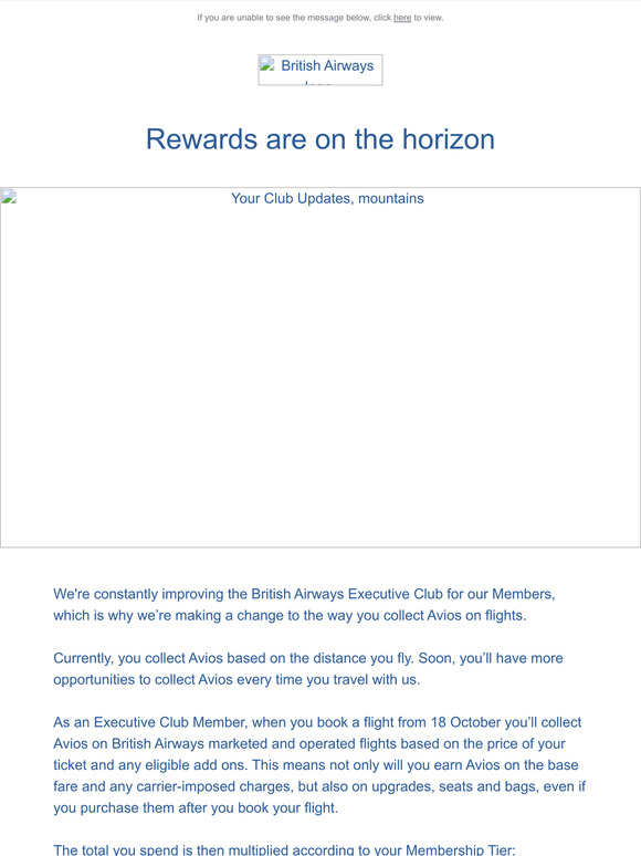 Changing the way you collect Avios