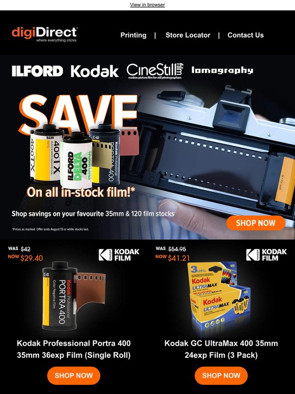 Shoot Film? Save More! Prices dropped on your favourite 35mm & 120 film