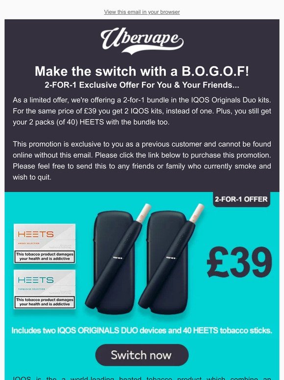 IQOS - Buy 1 Get 1 Free... Exclusive Offer