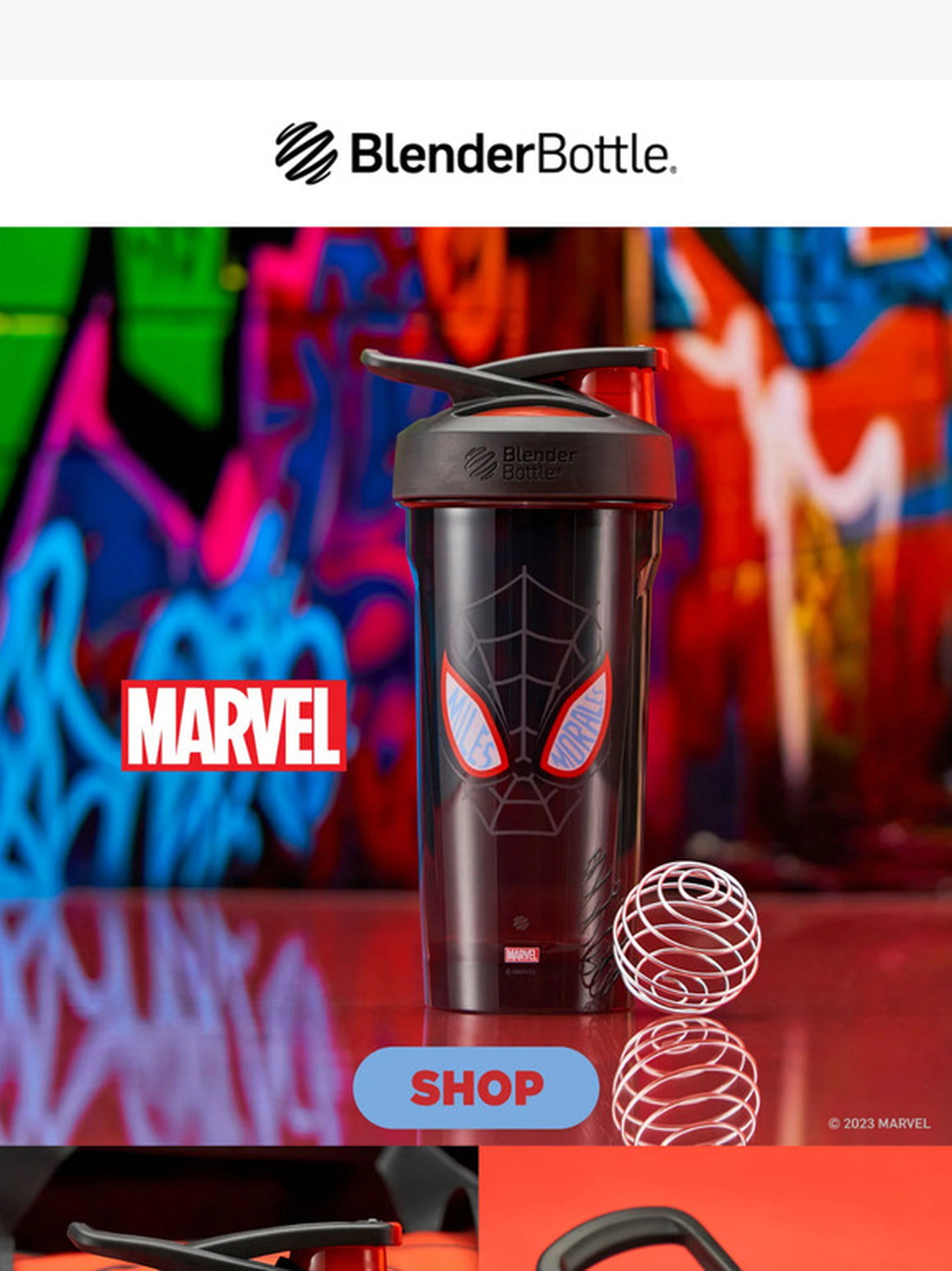 BlenderBottle Marvel Shaker Bottle Pro Series Perfect for Protein Shakes  and Pre Workout, 28-Ounce, Spider-Man Web