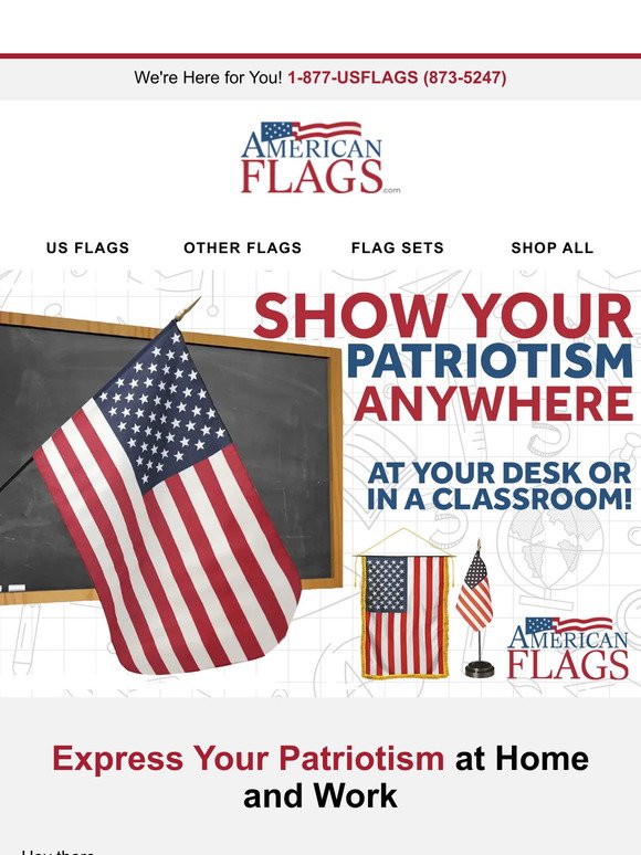 Inspire patriotism with desk and classroom flags 🇺🇸