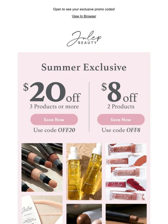 Exclusive Summer Deal: Up to $20 OFF