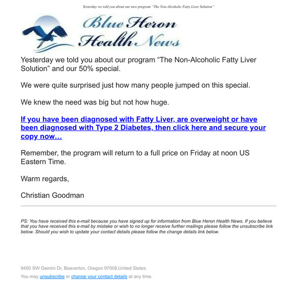 24 Hours Deadline - Fatty Liver Solution 50% off