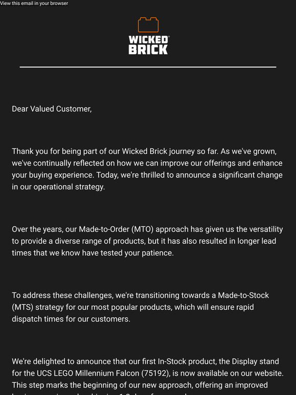 Wicked Brick 🚀 Exciting Changes at Wicked Brick First InStock Product Now Live! Milled