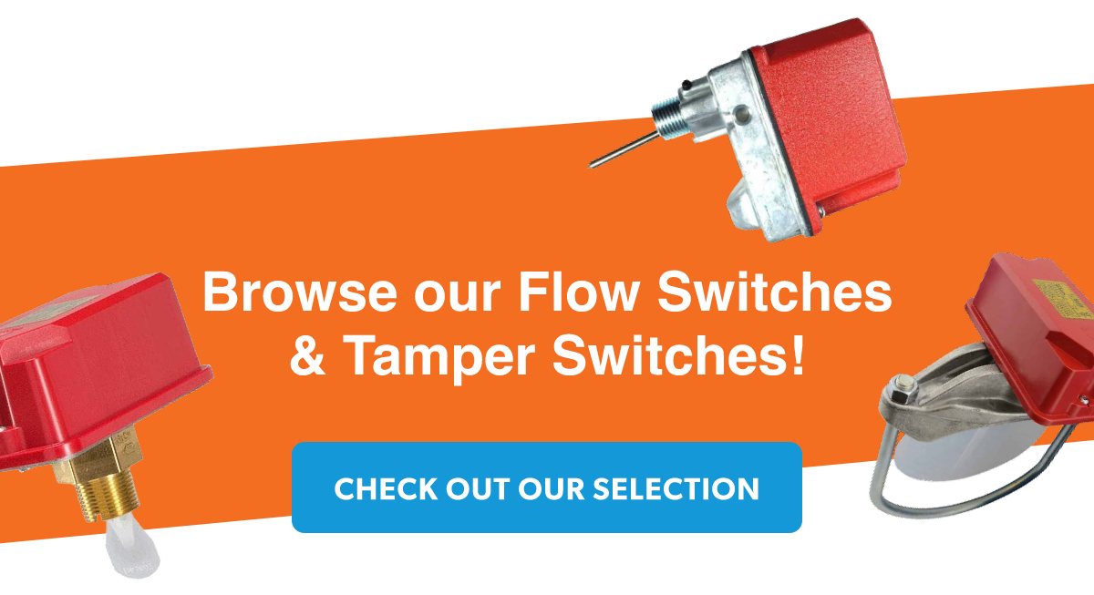 Quick Response Fire Supply Sprinkler Safety Flow And Tamper Switches Milled 0169