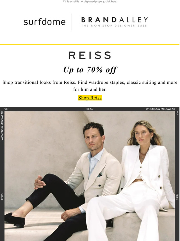 Up to 75% off Reiss