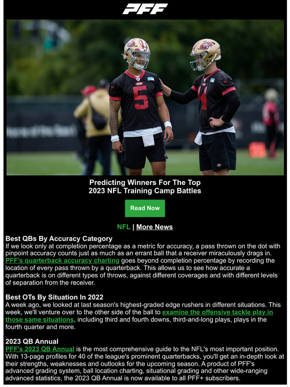 PFF's 2023 QB Annual is LIVE and available to all PFF+ subscribers