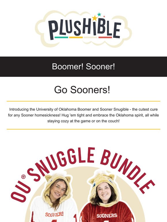 Embrace the Sooner Spirit with Our Exclusive Snugibles and Snugible Bundle!