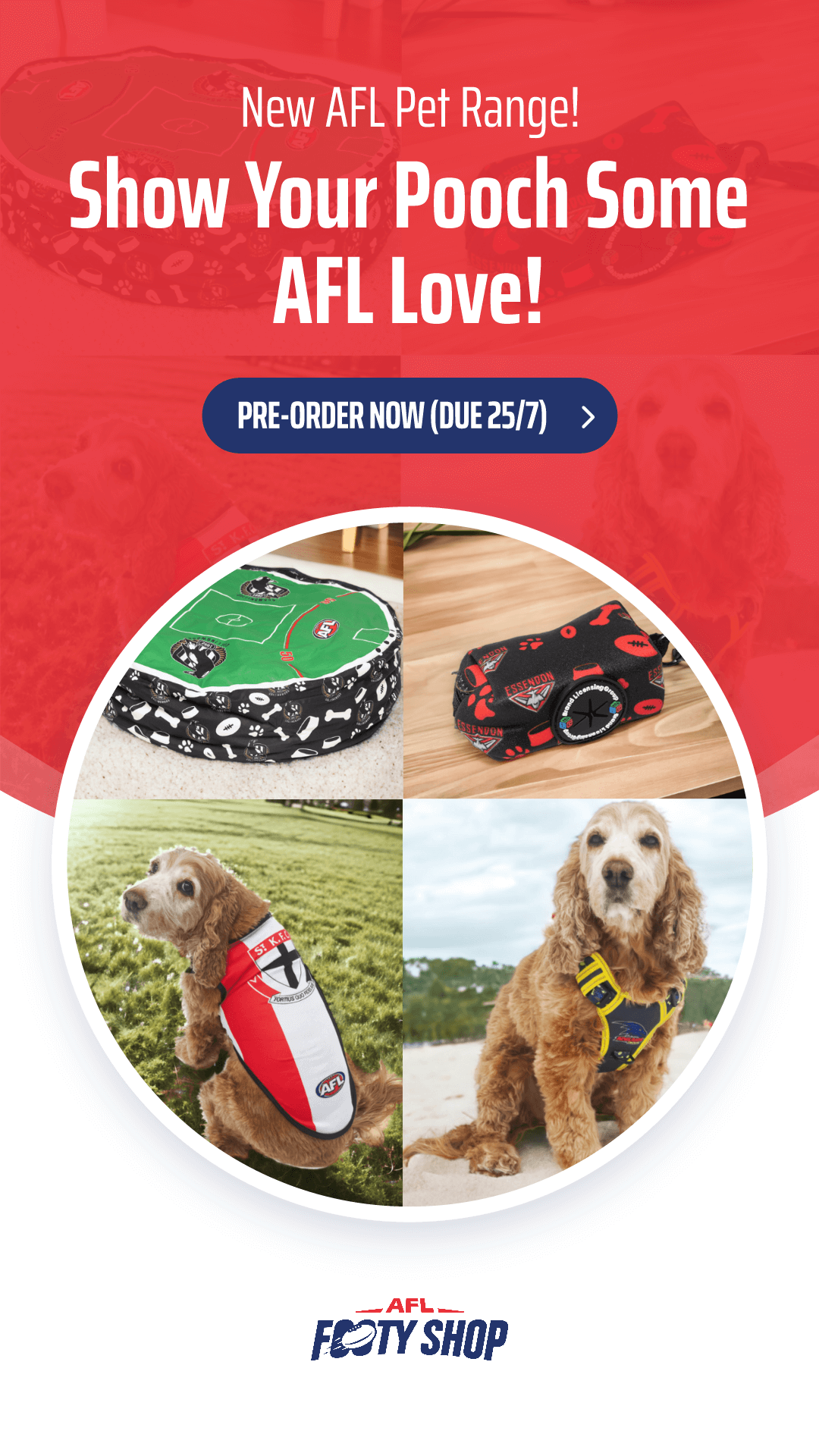 AFL Footy Shop NEW AFL Pet Accessories show your pooch some