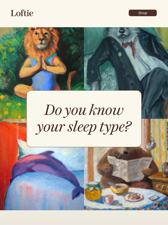 What's your sleep spirit animal? 🐻🐬🦁🐺