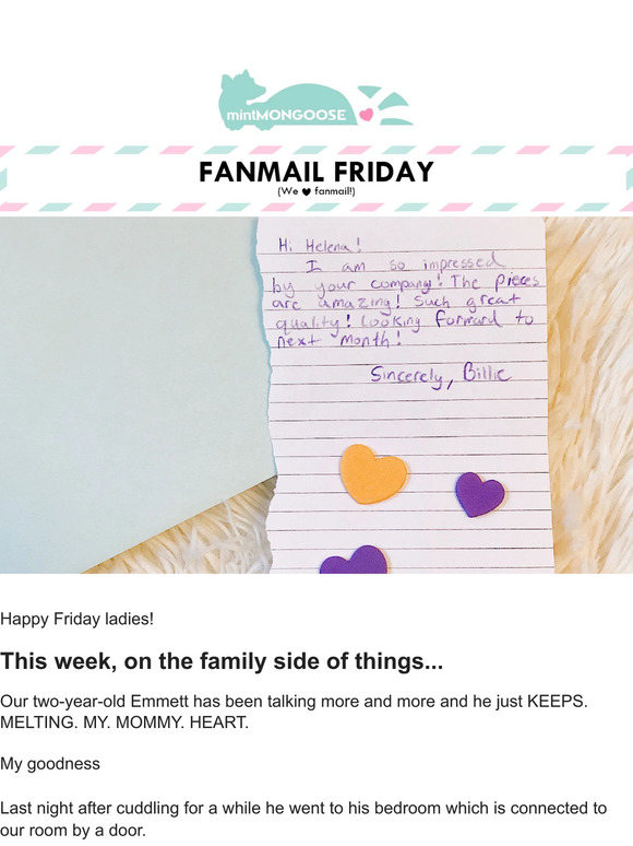 [Fanmail Friday] Our Memmett 🥰