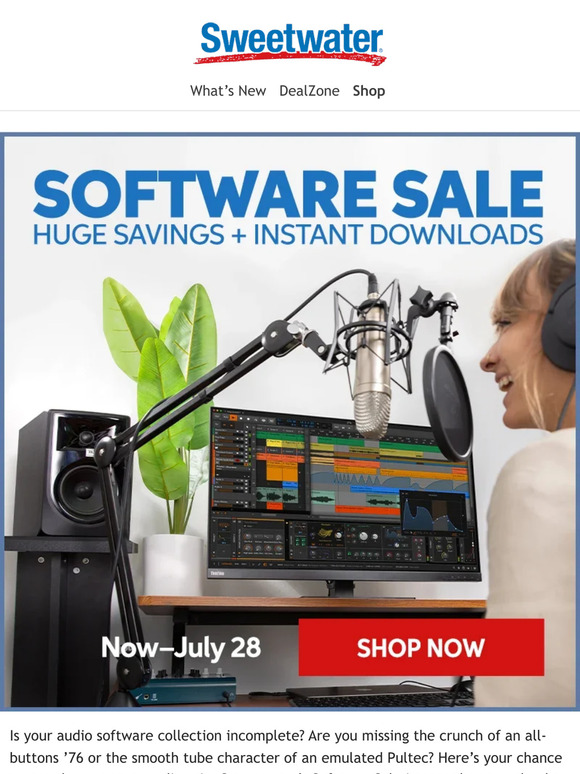 Sweetwater Visit the Software Sale and Upgrade Your Studio Toolbox