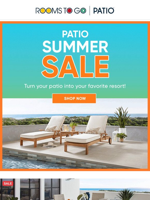 Fun, sun, and savings at the patio summer sale!