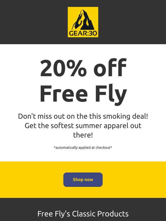 20% off Free Fly!