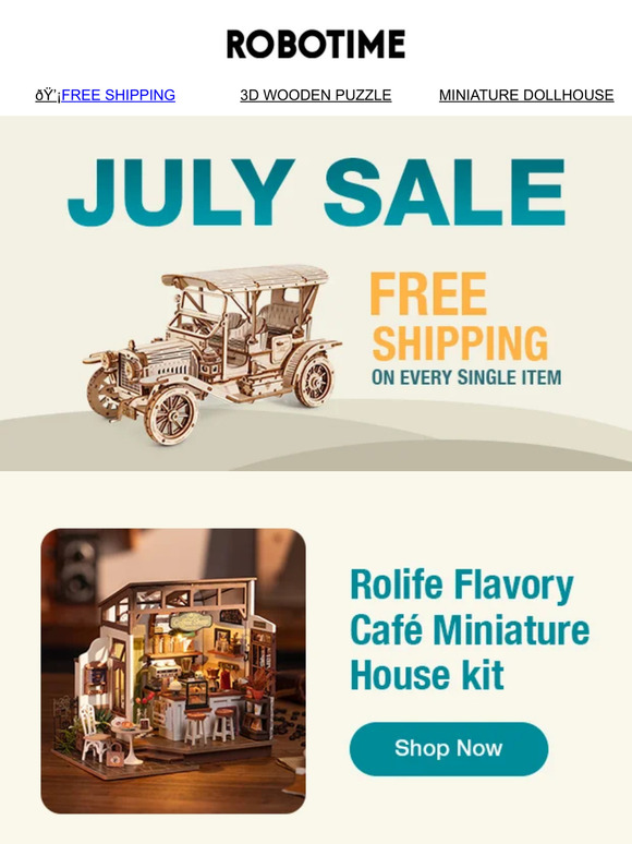 [Robotime] July Sale -Enjoy Free Shipping on Every Single Item