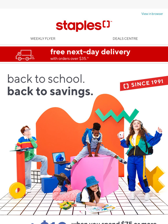 Staples Canada INSIDE Get 10 when you spend 75! Milled