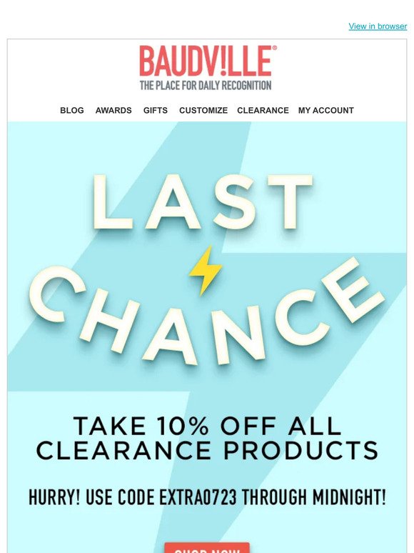 ICYMI: 10% Off Clearance ⚡