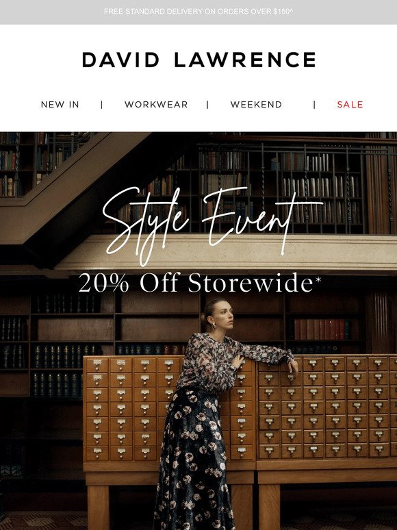 Style Event | 20% Off Storewide