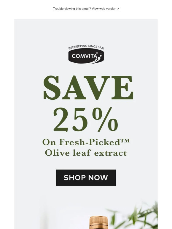 SAVE 25% on our Olive Life & Olive Leaf Extract range!